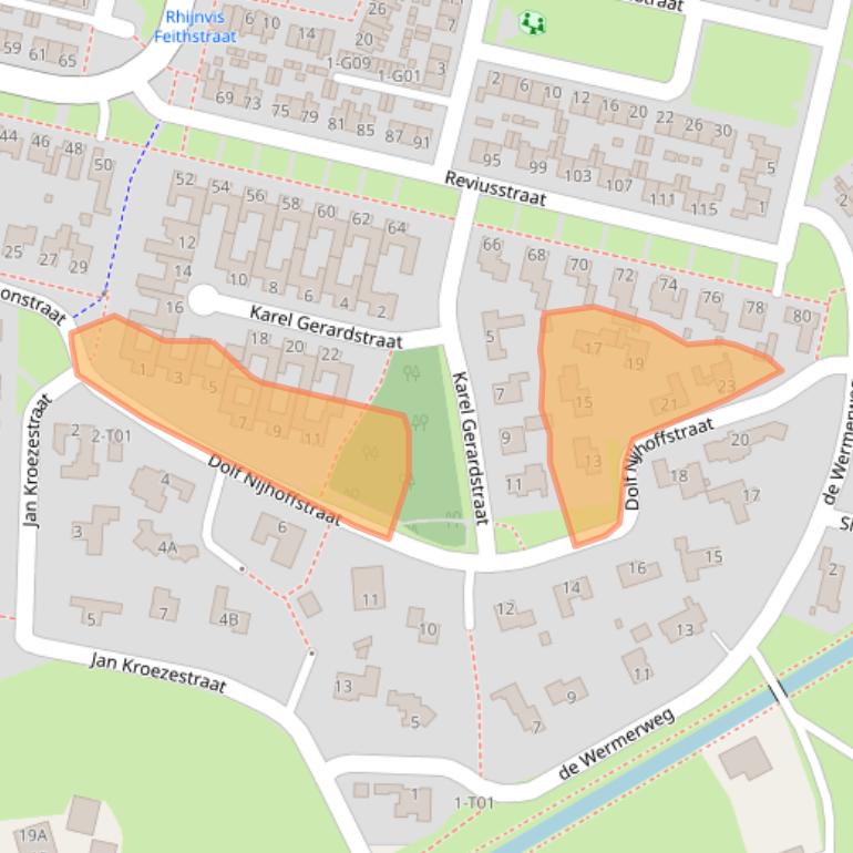 Kaart van postcodegebied 7552GP.