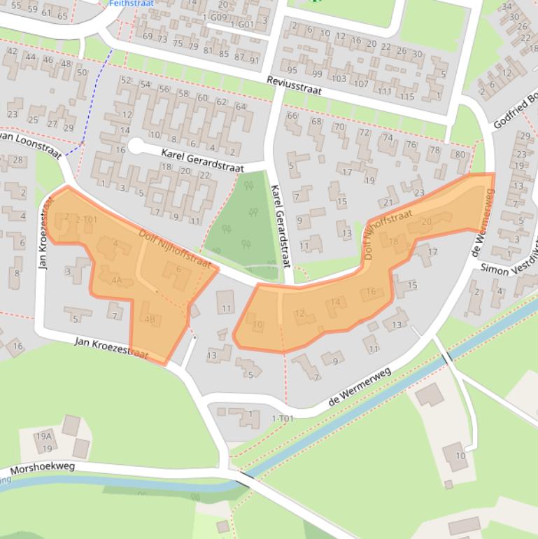 Kaart van postcodegebied 7552GR.