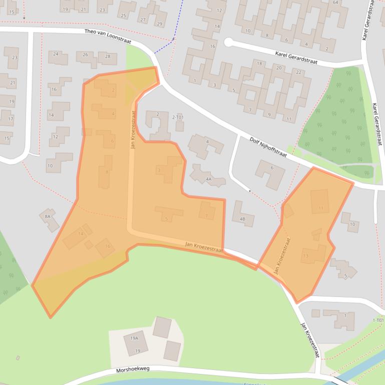Kaart van postcodegebied 7552GS.