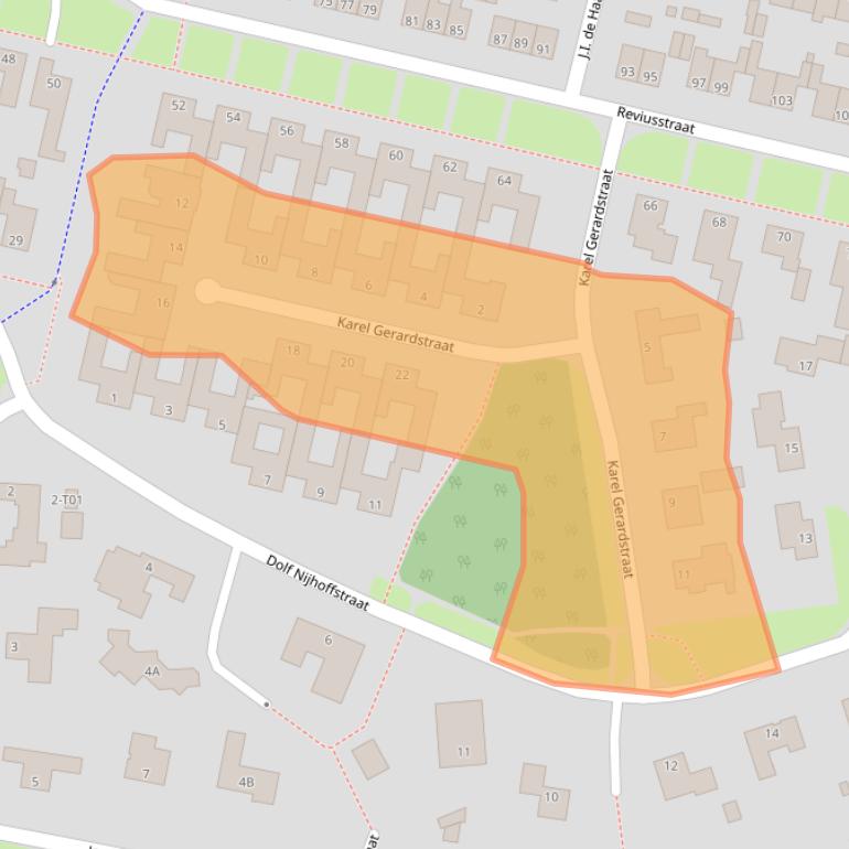 Kaart van postcodegebied 7552GT.