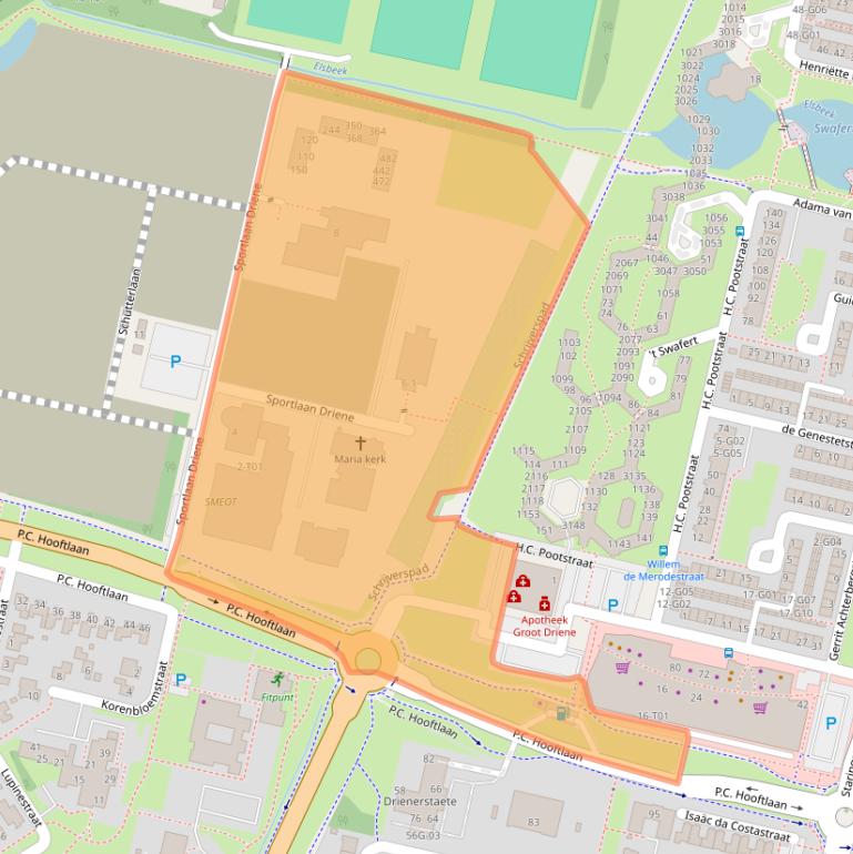 Kaart van postcodegebied 7552HA.