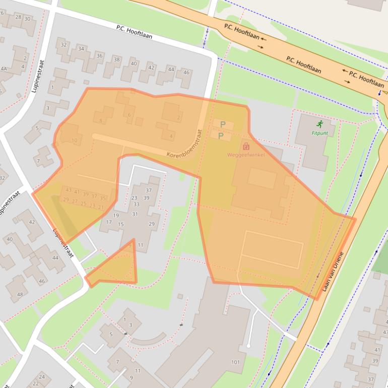 Kaart van postcodegebied 7552HH.