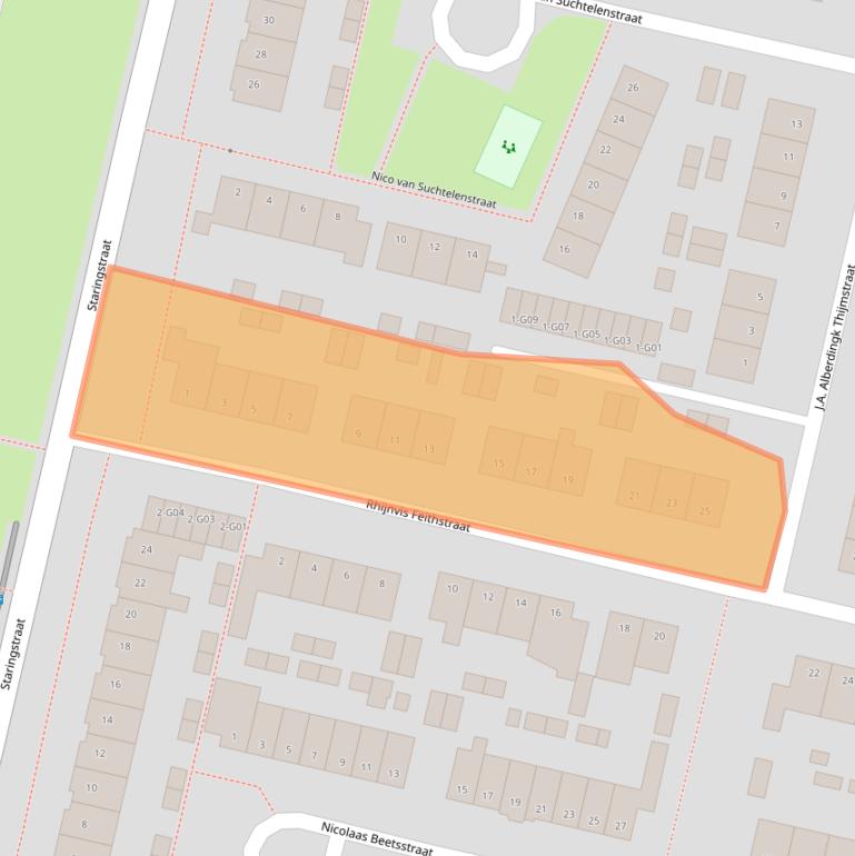 Kaart van postcodegebied 7552HT.