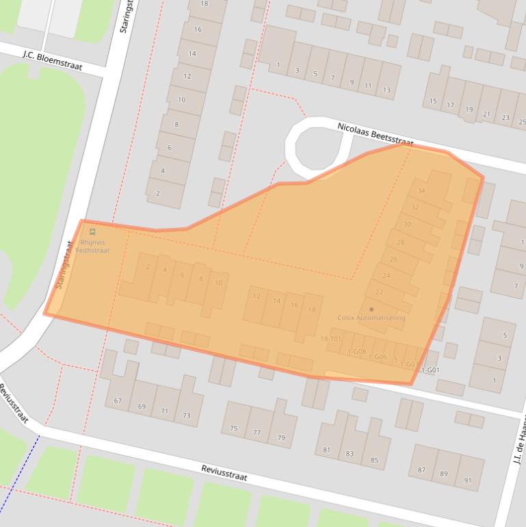 Kaart van postcodegebied 7552HZ.
