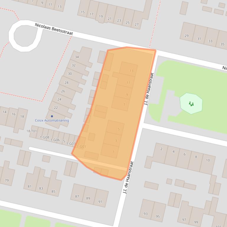 Kaart van postcodegebied 7552JA.