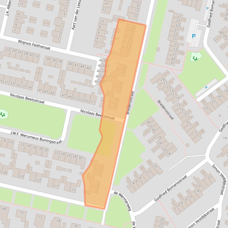 Kaart van postcodegebied 7552KA.