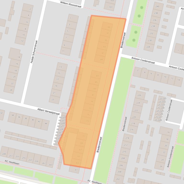 Kaart van postcodegebied 7552KC.