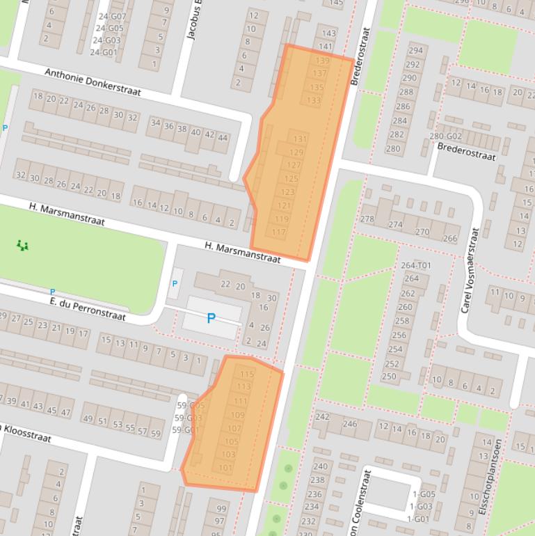 Kaart van postcodegebied 7552KD.