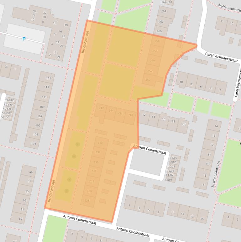 Kaart van postcodegebied 7552KH.