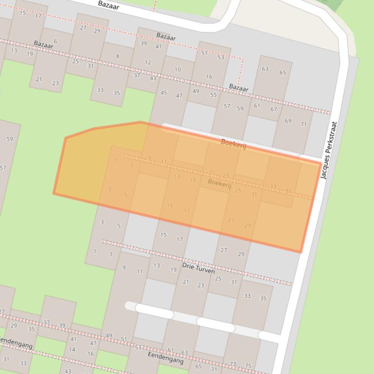 Kaart van postcodegebied 7552KS.
