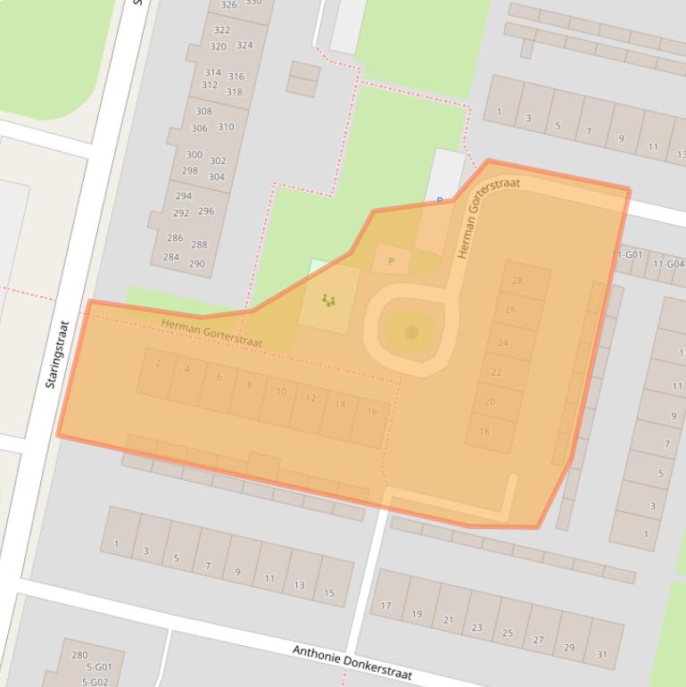 Kaart van postcodegebied 7552KW.