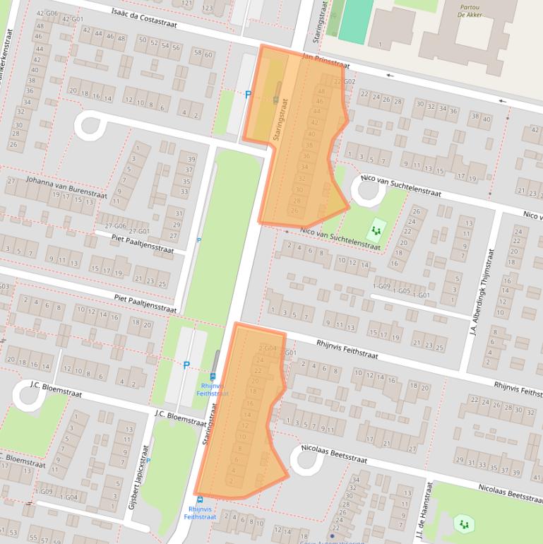 Kaart van postcodegebied 7552LA.