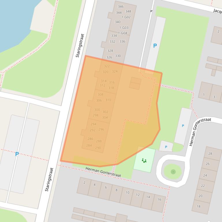 Kaart van postcodegebied 7552LG.