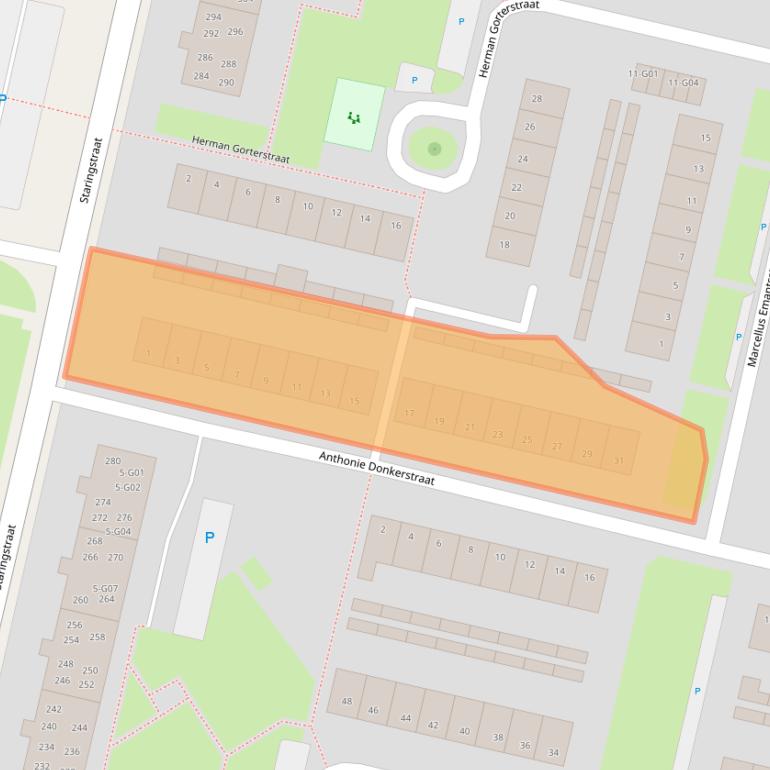 Kaart van postcodegebied 7552LL.