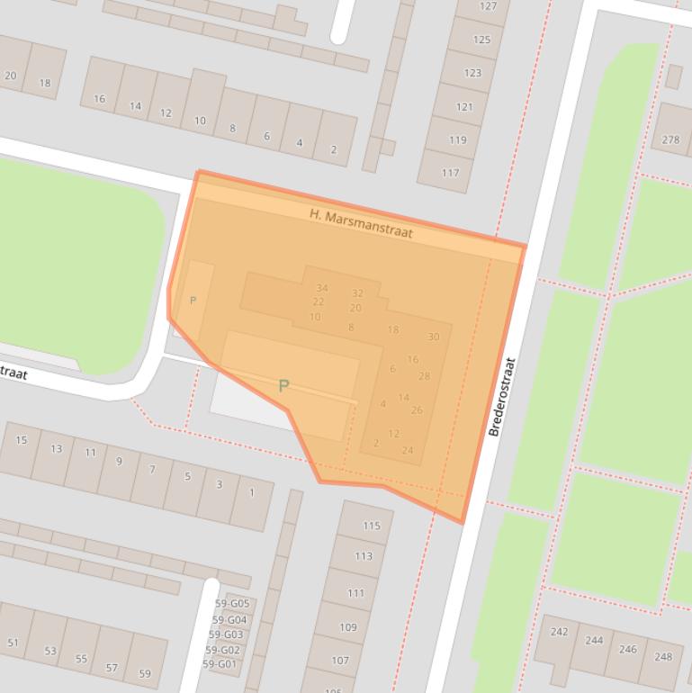 Kaart van postcodegebied 7552LZ.