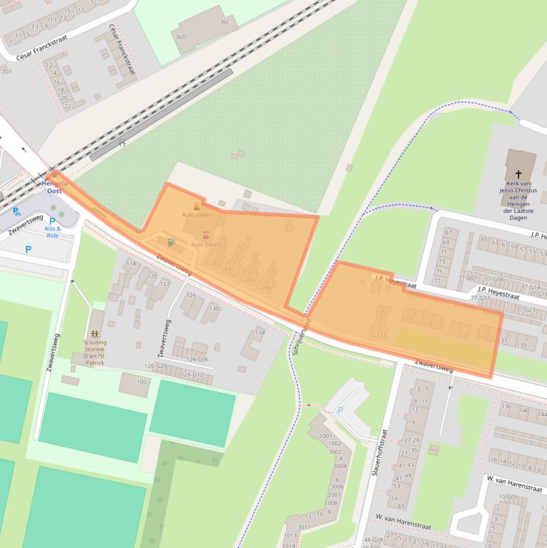 Kaart van postcodegebied 7552MH.