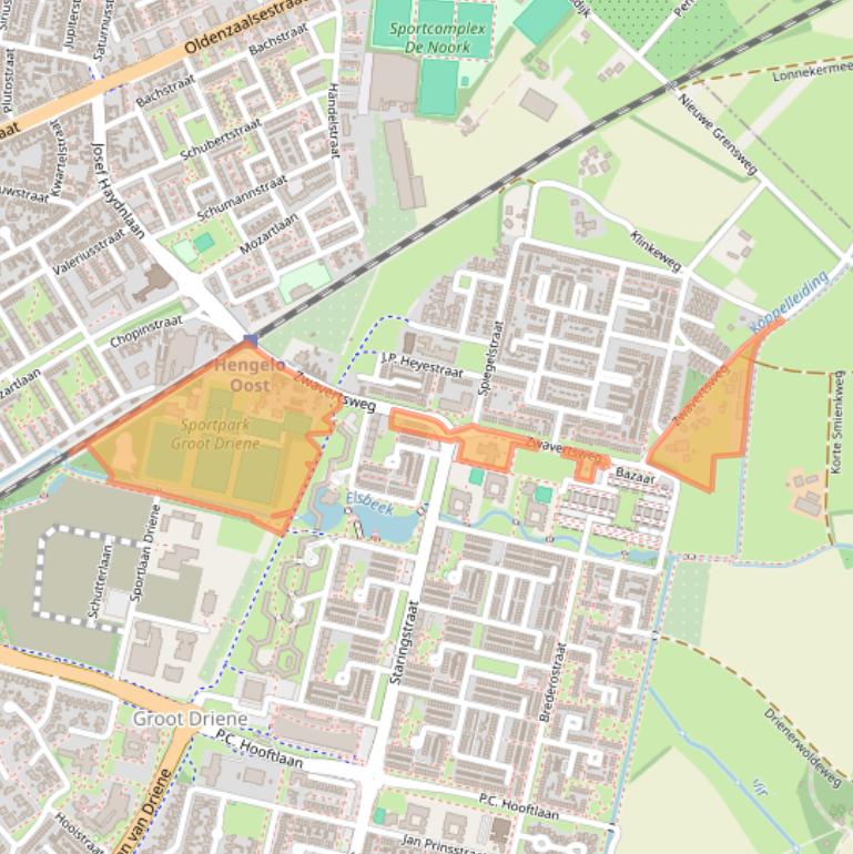 Kaart van postcodegebied 7552ML.