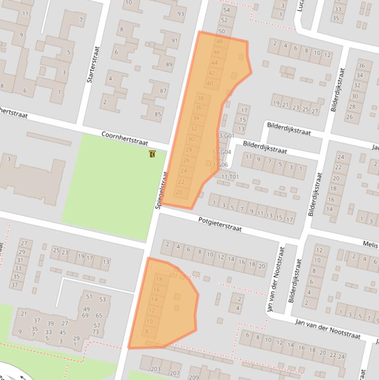 Kaart van postcodegebied 7552MP.