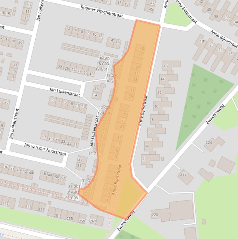 Kaart van postcodegebied 7552NA.