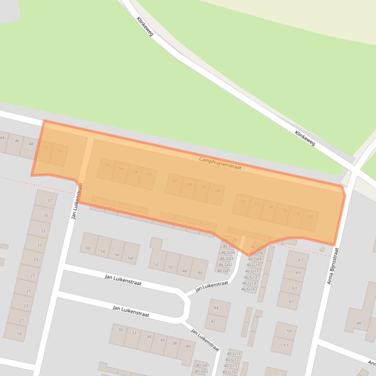 Kaart van postcodegebied 7552NJ.