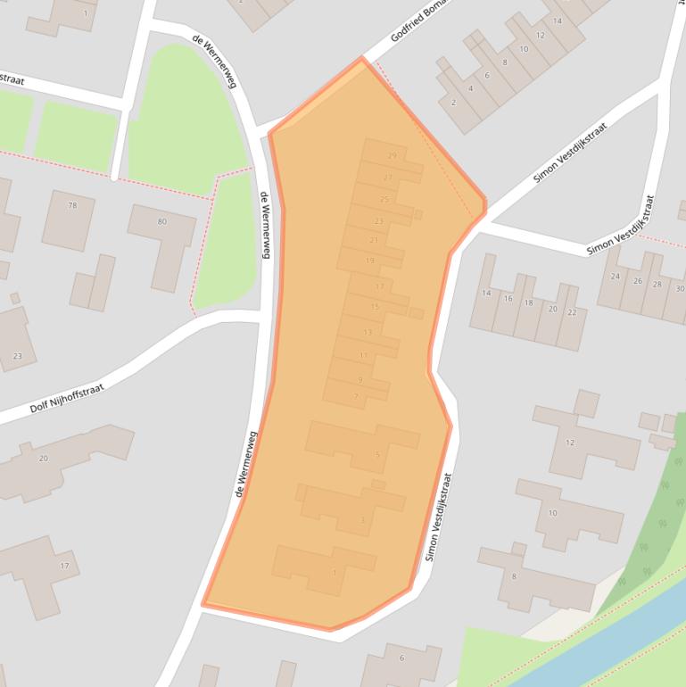 Kaart van postcodegebied 7552NR.