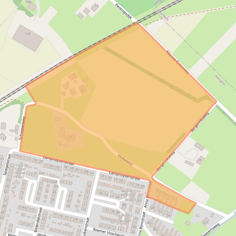 Kaart van postcodegebied 7552PB.