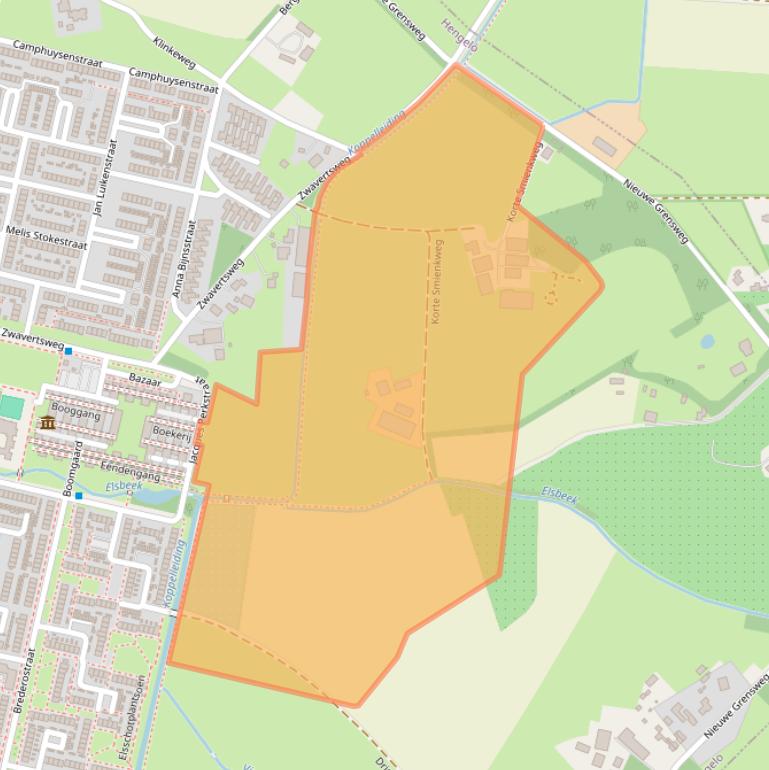 Kaart van postcodegebied 7552PG.