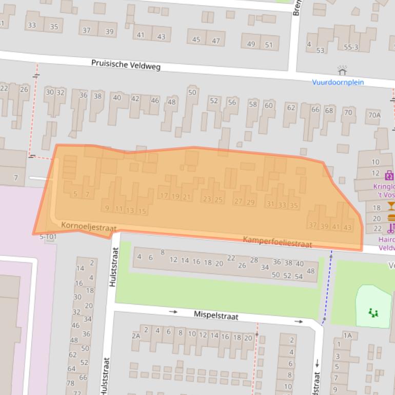 Kaart van postcodegebied 7552SH.