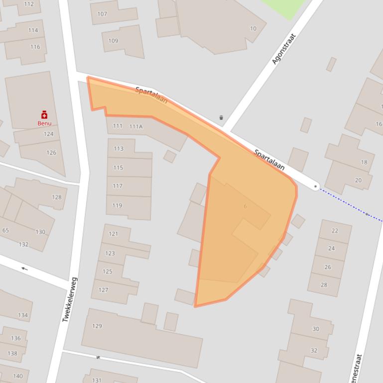 Kaart van postcodegebied 7552SZ.