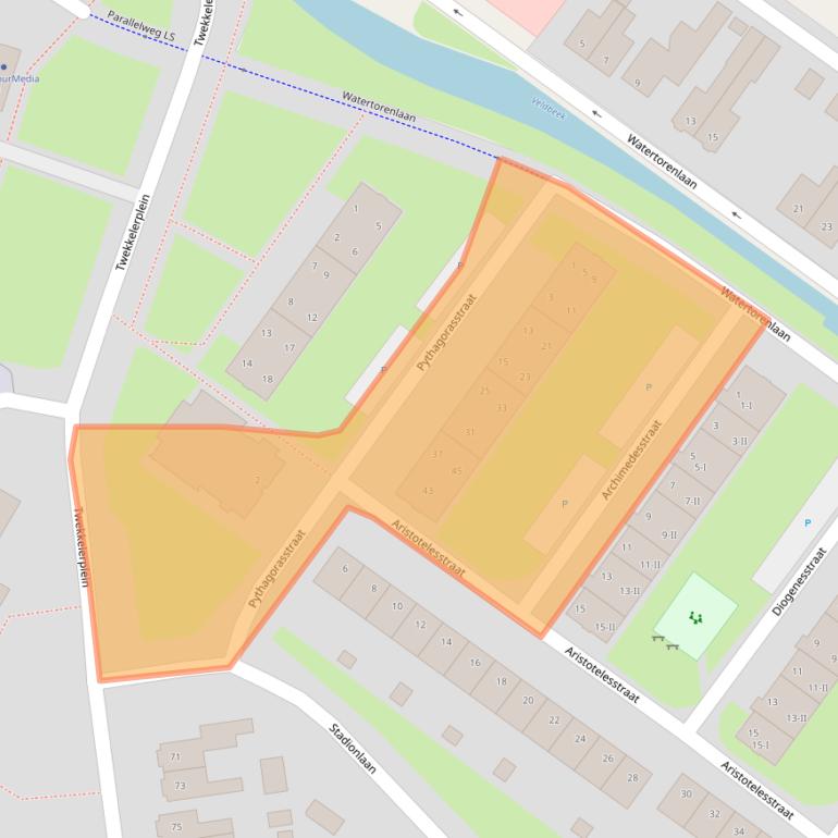 Kaart van postcodegebied 7552TP.
