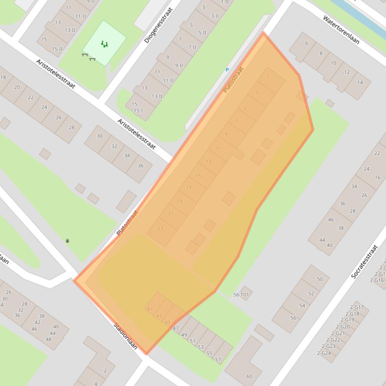 Kaart van postcodegebied 7552TV.