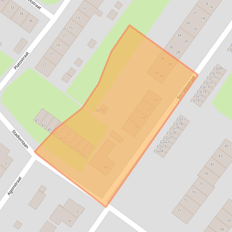 Kaart van postcodegebied 7552TX.