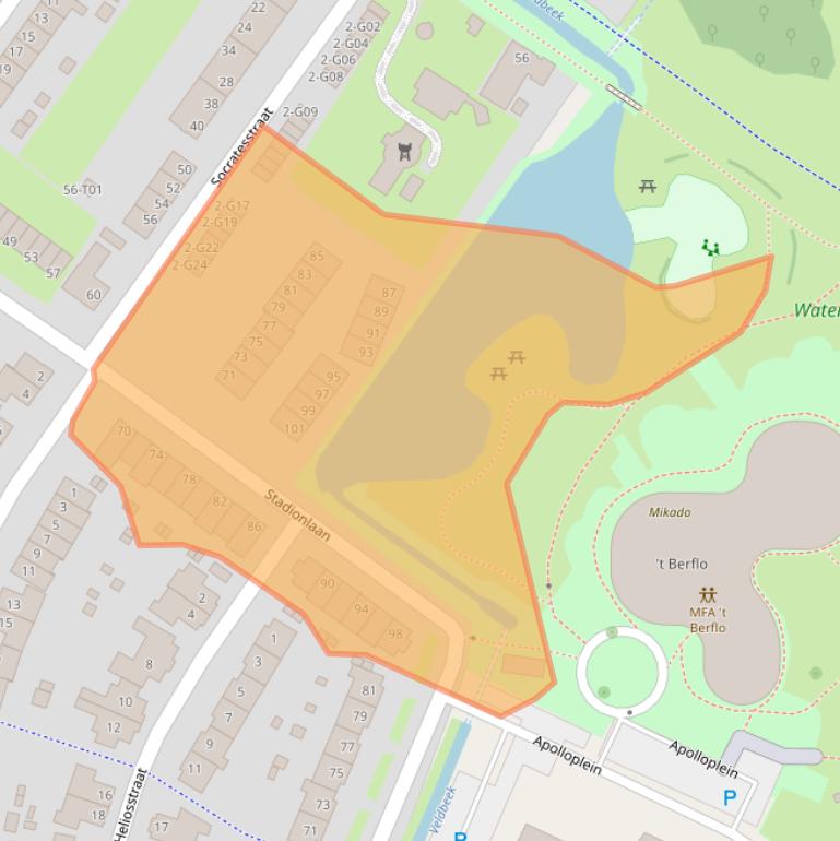 Kaart van postcodegebied 7552VC.