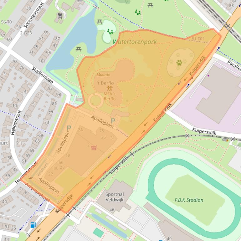 Kaart van postcodegebied 7552VG.