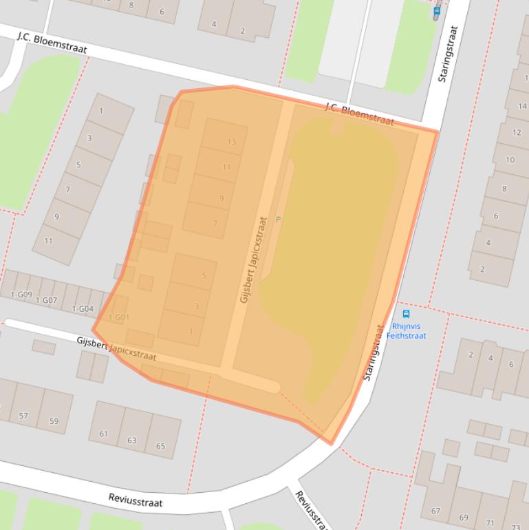 Kaart van postcodegebied 7552VJ.