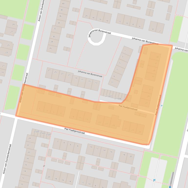 Kaart van postcodegebied 7552VL.