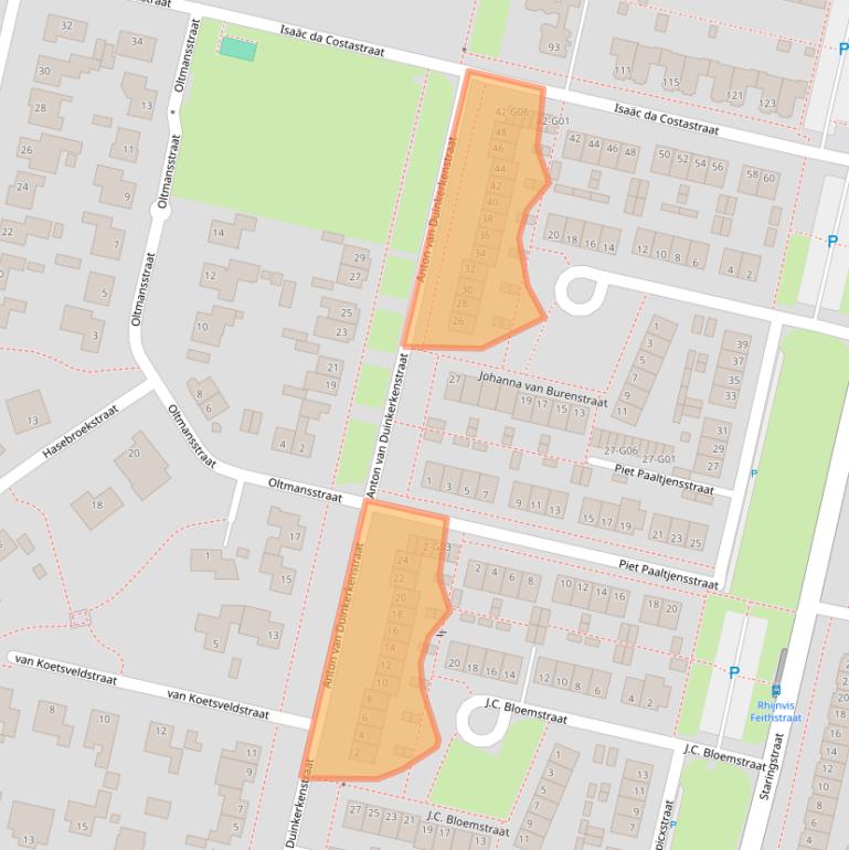 Kaart van postcodegebied 7552VS.
