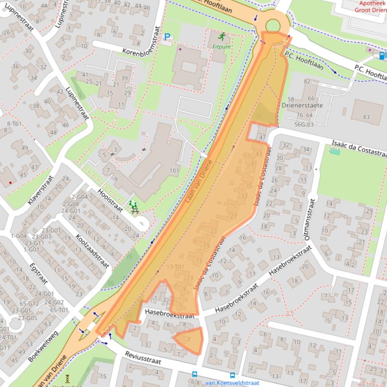 Kaart van postcodegebied 7552VT.