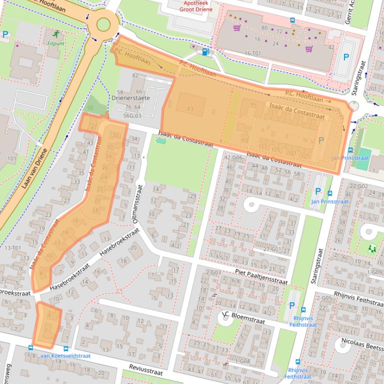 Kaart van postcodegebied 7552VV.