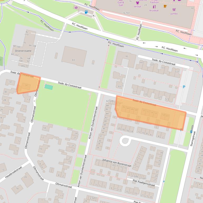 Kaart van postcodegebied 7552VW.