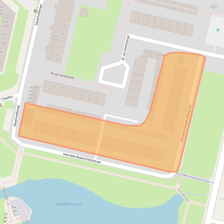 Kaart van postcodegebied 7552WG.