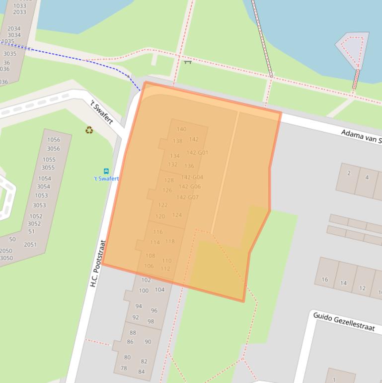 Kaart van postcodegebied 7552WS.