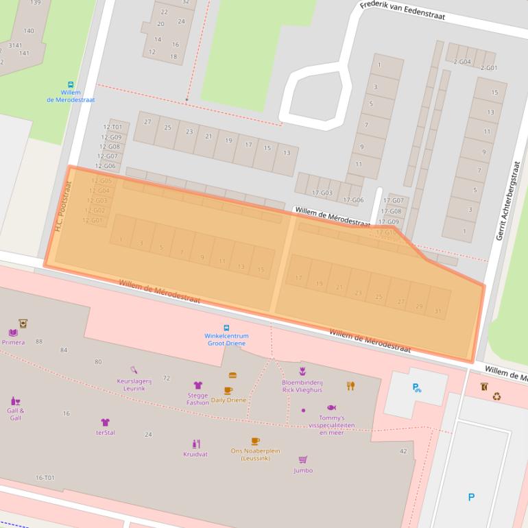 Kaart van postcodegebied 7552WX.