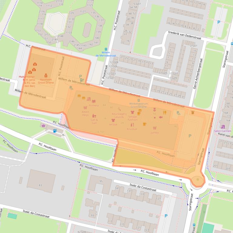 Kaart van postcodegebied 7552WZ.