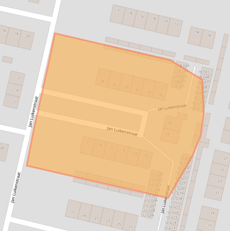 Kaart van postcodegebied 7552XK.