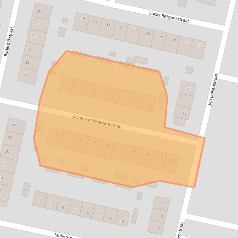 Kaart van postcodegebied 7552XM.