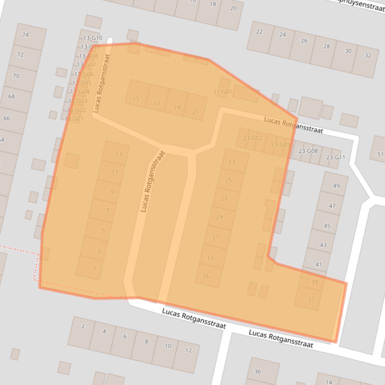 Kaart van postcodegebied 7552XN.