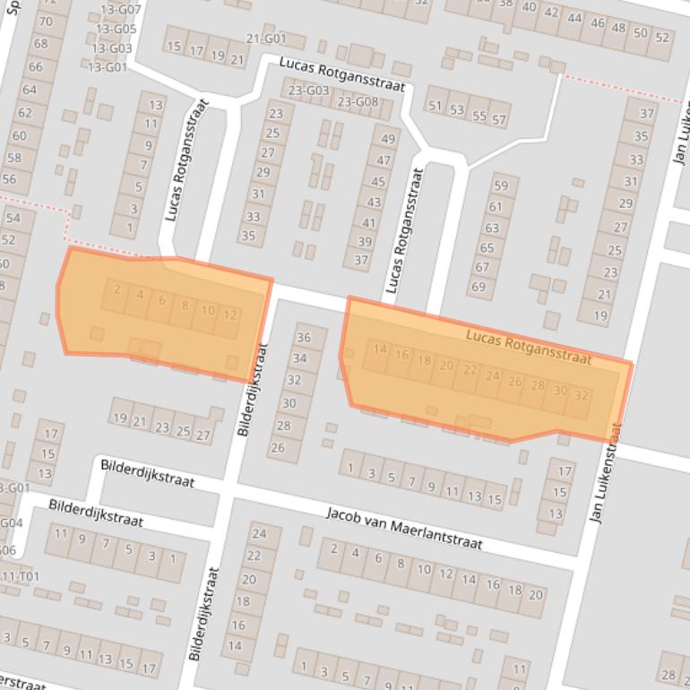 Kaart van postcodegebied 7552XR.
