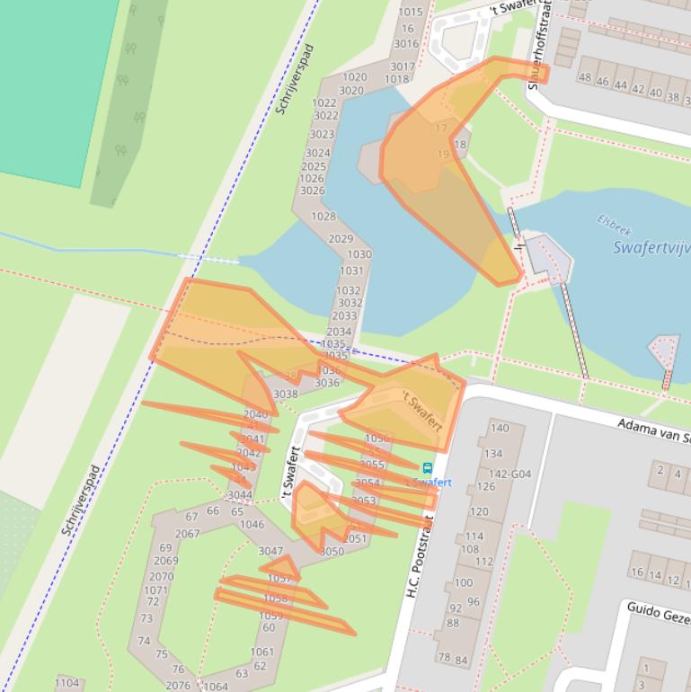 Kaart van postcodegebied 7552ZJ.