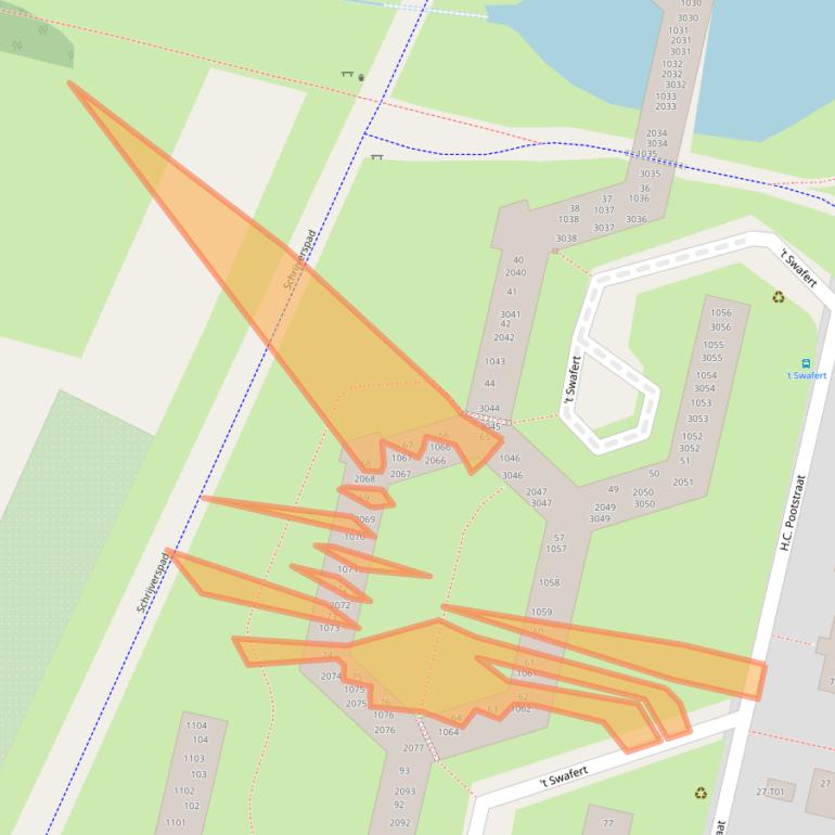 Kaart van postcodegebied 7552ZK.